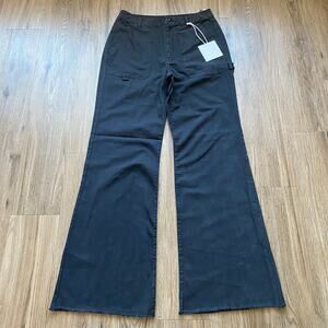 Pistola Sasha Cargo Pants Women's 27 Fade to Black Relaxed Flare HR Frayed Hem